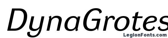 шрифт DynaGroteskRE Italic, бесплатный шрифт DynaGroteskRE Italic, предварительный просмотр шрифта DynaGroteskRE Italic