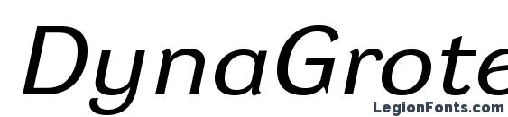 DynaGroteskRXE Italic Font