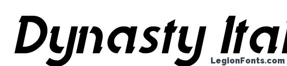 шрифт Dynasty Italic, бесплатный шрифт Dynasty Italic, предварительный просмотр шрифта Dynasty Italic