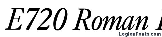 шрифт E720 Roman Italic, бесплатный шрифт E720 Roman Italic, предварительный просмотр шрифта E720 Roman Italic