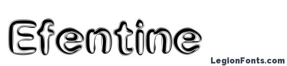 шрифт Efentine, бесплатный шрифт Efentine, предварительный просмотр шрифта Efentine