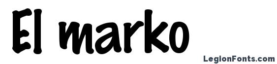 шрифт El marko, бесплатный шрифт El marko, предварительный просмотр шрифта El marko