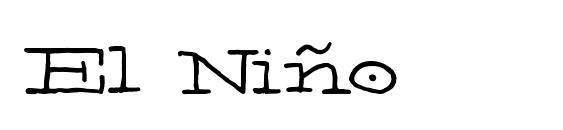 шрифт El Niño, бесплатный шрифт El Niño, предварительный просмотр шрифта El Niño