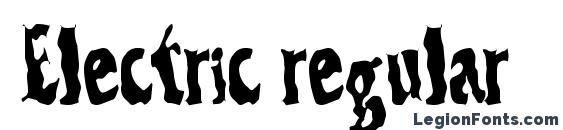 шрифт Electric regular, бесплатный шрифт Electric regular, предварительный просмотр шрифта Electric regular