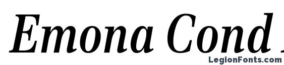 шрифт Emona Cond BoldItalic, бесплатный шрифт Emona Cond BoldItalic, предварительный просмотр шрифта Emona Cond BoldItalic