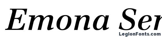 шрифт Emona SemiBold Italic, бесплатный шрифт Emona SemiBold Italic, предварительный просмотр шрифта Emona SemiBold Italic