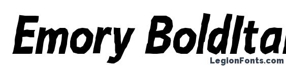 шрифт Emory BoldItalic, бесплатный шрифт Emory BoldItalic, предварительный просмотр шрифта Emory BoldItalic
