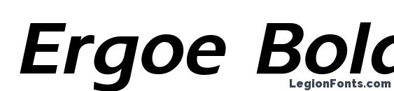 шрифт Ergoe Bold Italic, бесплатный шрифт Ergoe Bold Italic, предварительный просмотр шрифта Ergoe Bold Italic