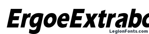 Шрифт ErgoeExtraboldCond Italic