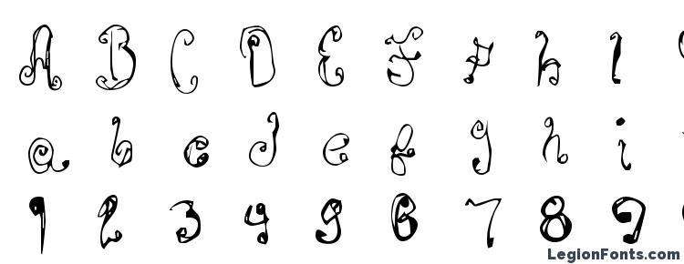 glyphs Erika font, сharacters Erika font, symbols Erika font, character map Erika font, preview Erika font, abc Erika font, Erika font