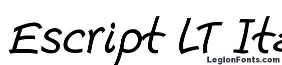 Escript LT Italic Font, Cool Fonts