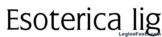 Esoterica light font, free Esoterica light font, preview Esoterica light font