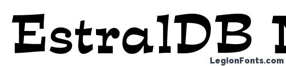 EstralDB Normal font, free EstralDB Normal font, preview EstralDB Normal font