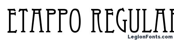 шрифт ETAPPO Regular, бесплатный шрифт ETAPPO Regular, предварительный просмотр шрифта ETAPPO Regular