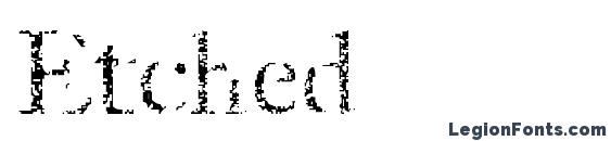 шрифт Etched, бесплатный шрифт Etched, предварительный просмотр шрифта Etched