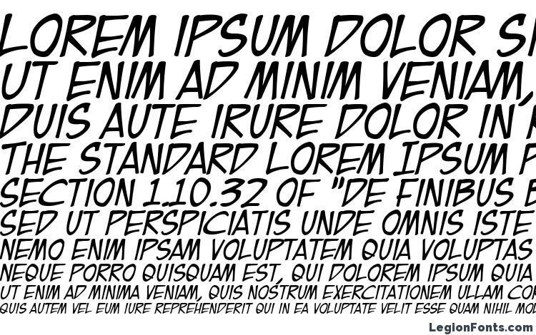 specimens EuroComic Italic font, sample EuroComic Italic font, an example of writing EuroComic Italic font, review EuroComic Italic font, preview EuroComic Italic font, EuroComic Italic font