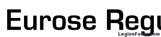 шрифт Eurose Regular, бесплатный шрифт Eurose Regular, предварительный просмотр шрифта Eurose Regular