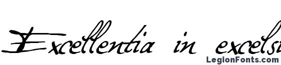Excellentia in excelsis Font, Tattoo Fonts