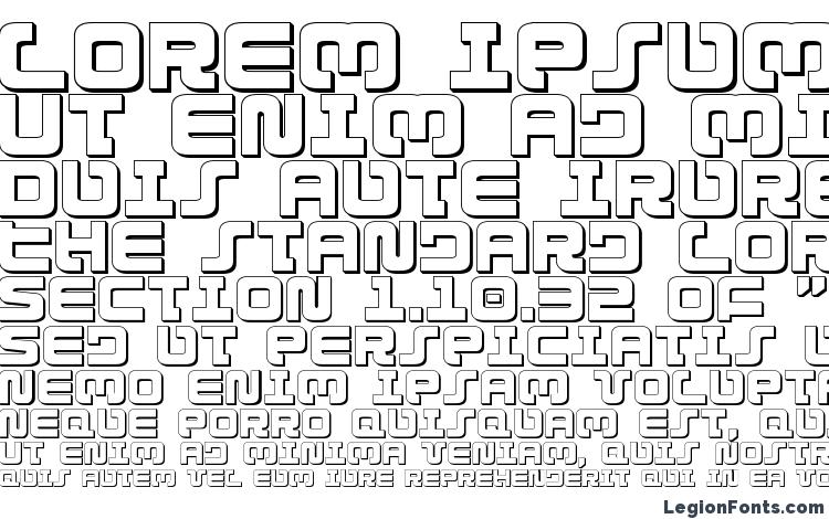 specimens Exedore 3D font, sample Exedore 3D font, an example of writing Exedore 3D font, review Exedore 3D font, preview Exedore 3D font, Exedore 3D font