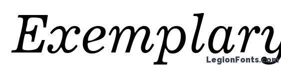 Exemplary Italic Font