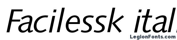 шрифт Facilessk italic, бесплатный шрифт Facilessk italic, предварительный просмотр шрифта Facilessk italic