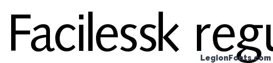шрифт Facilessk regular, бесплатный шрифт Facilessk regular, предварительный просмотр шрифта Facilessk regular