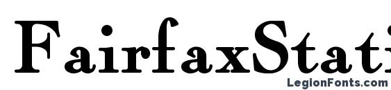 FairfaxStation Font