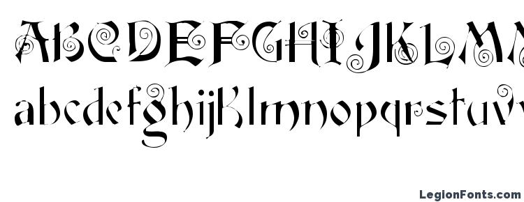 глифы шрифта Fairyscrolldisplay, символы шрифта Fairyscrolldisplay, символьная карта шрифта Fairyscrolldisplay, предварительный просмотр шрифта Fairyscrolldisplay, алфавит шрифта Fairyscrolldisplay, шрифт Fairyscrolldisplay