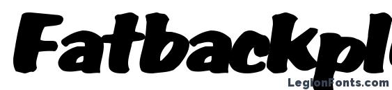 Fatbackplus14 bold Font