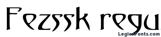 Fezssk regular Font, Tattoo Fonts