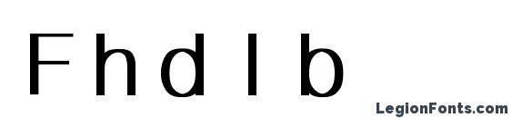 шрифт Fhdlb, бесплатный шрифт Fhdlb, предварительный просмотр шрифта Fhdlb