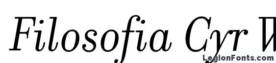 Filosofia Cyr Web Italic font, free Filosofia Cyr Web Italic font, preview Filosofia Cyr Web Italic font