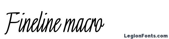 шрифт Fineline macro, бесплатный шрифт Fineline macro, предварительный просмотр шрифта Fineline macro