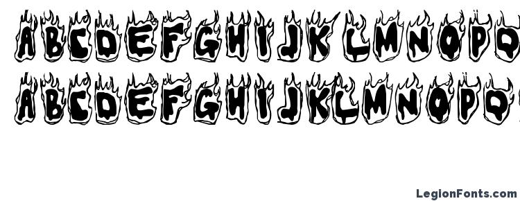 глифы шрифта Flamer, символы шрифта Flamer, символьная карта шрифта Flamer, предварительный просмотр шрифта Flamer, алфавит шрифта Flamer, шрифт Flamer