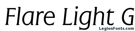 шрифт Flare Light Gothic ITALIC, бесплатный шрифт Flare Light Gothic ITALIC, предварительный просмотр шрифта Flare Light Gothic ITALIC