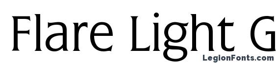 шрифт Flare Light Gothic, бесплатный шрифт Flare Light Gothic, предварительный просмотр шрифта Flare Light Gothic