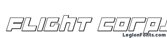 Flight Corps 3D Italic font, free Flight Corps 3D Italic font, preview Flight Corps 3D Italic font