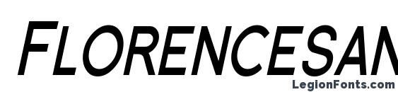Florencesans SC Cond Bold Italic Font