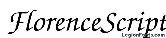 Шрифт FlorenceScript Regular, Курсив шрифты
