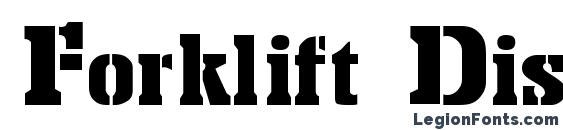 Шрифт Forklift Display SSi, Типографические шрифты