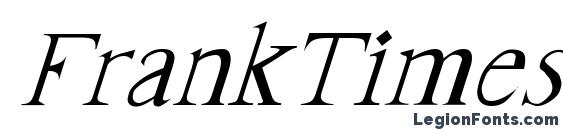шрифт FrankTimes Italic, бесплатный шрифт FrankTimes Italic, предварительный просмотр шрифта FrankTimes Italic