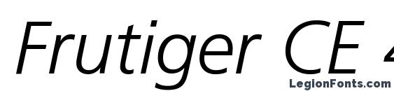 шрифт Frutiger CE 46 Light Italic, бесплатный шрифт Frutiger CE 46 Light Italic, предварительный просмотр шрифта Frutiger CE 46 Light Italic