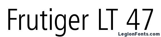 Frutiger LT 47 Light Condensed Font
