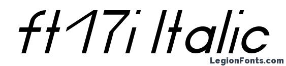 Шрифт ft17i Italic