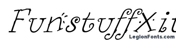 шрифт FunstuffXitalic Regular, бесплатный шрифт FunstuffXitalic Regular, предварительный просмотр шрифта FunstuffXitalic Regular