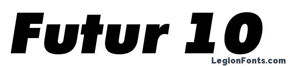 шрифт Futur 10, бесплатный шрифт Futur 10, предварительный просмотр шрифта Futur 10