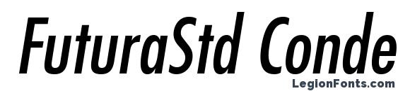 шрифт FuturaStd CondensedOblique, бесплатный шрифт FuturaStd CondensedOblique, предварительный просмотр шрифта FuturaStd CondensedOblique