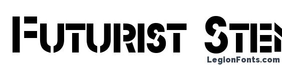 шрифт Futurist Stencil Regular, бесплатный шрифт Futurist Stencil Regular, предварительный просмотр шрифта Futurist Stencil Regular