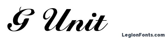 G Unit font, free G Unit font, preview G Unit font
