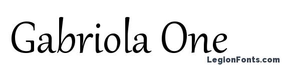 Gabriola One font, free Gabriola One font, preview Gabriola One font